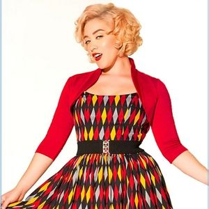Laura Byrnes Pinup Couture California Bolero Red 3x